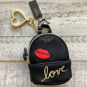 Very cute Victoria’s Secret black backpack keychain